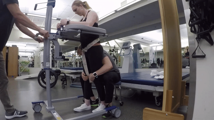 Physical therapy session